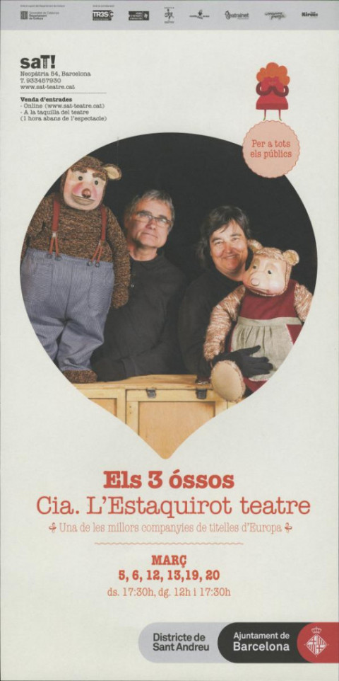 Els 3 óssos. Companyia L'Estaquirot teatre.© MAE. Institut del Teatre.
