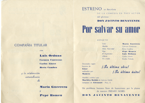 5 Teatre Guimera Por salvar su amor Teatro Guimera, 28 octubre 1958 2).png