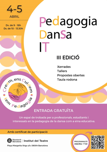 Cartell de la 3a edició de les jornades Pedagogia DansaIT