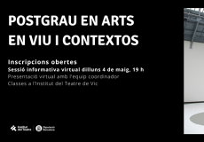 Sessió informativa virtual del postgrau en arts en viu i contextos
