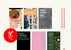 Imatge de les obres premiades a la 36a edició dels Premis de la Crítica dels Escriptors Valencians.